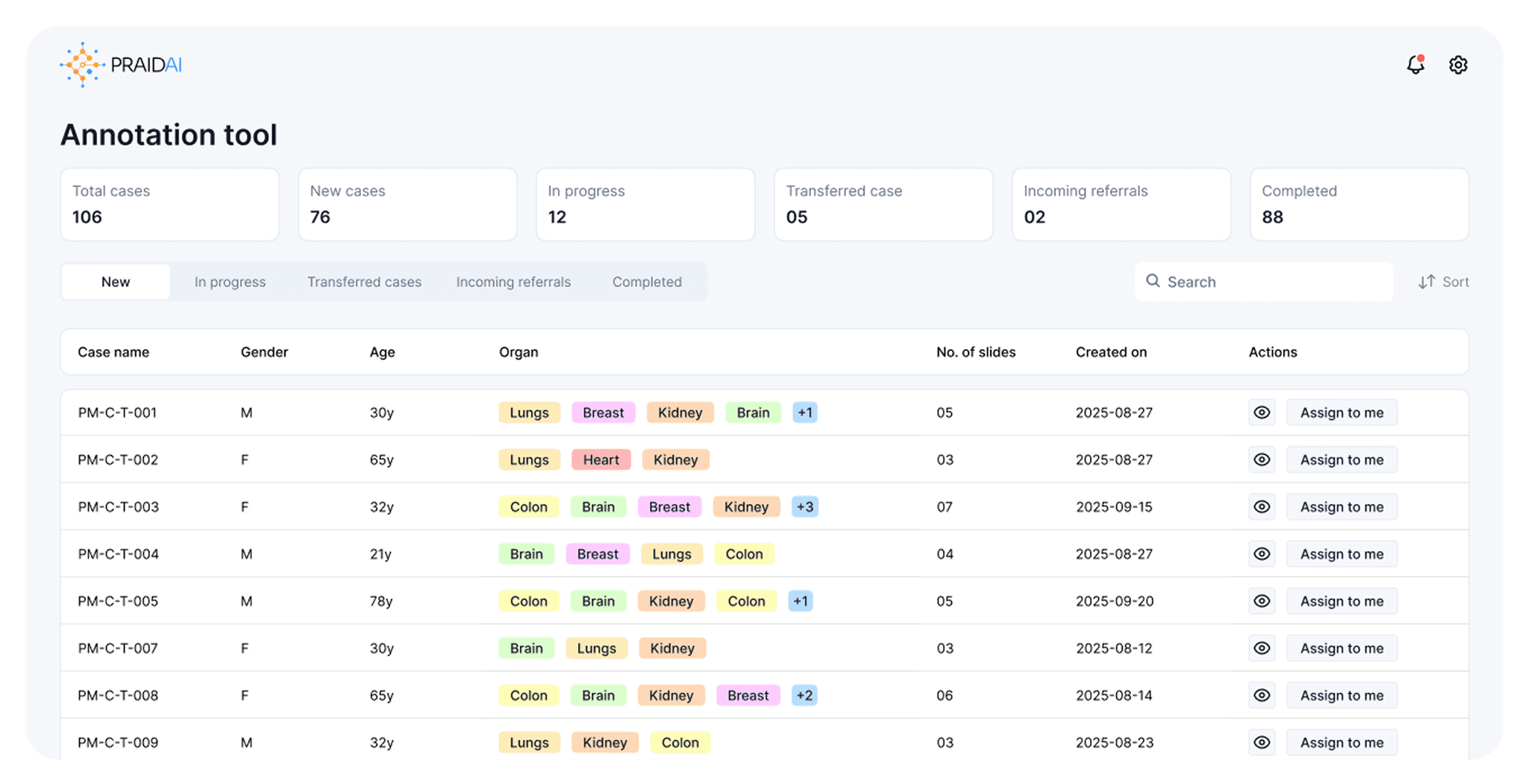 Main Home Dashboard
